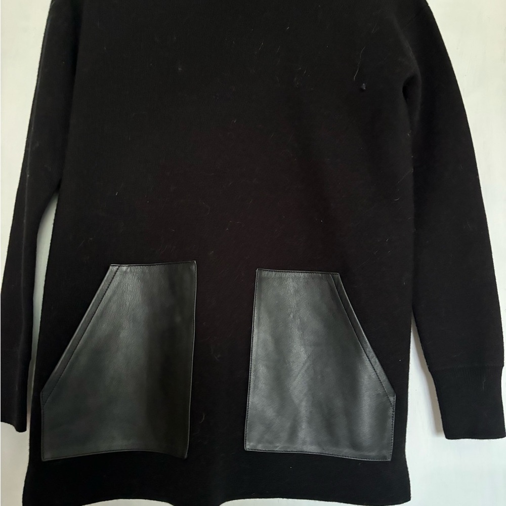 J.Crew Sweater with Leather Pockets